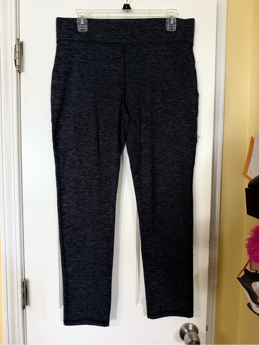 Beverly Hills Polo Club Heathered Charcoal High-Waist Leggings